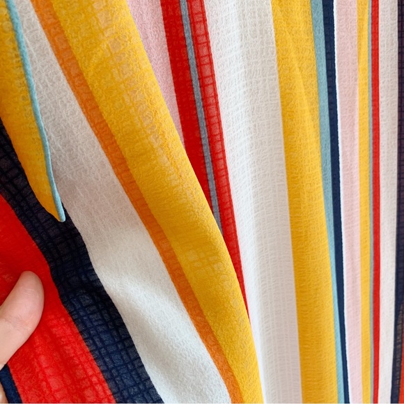 Colourful La Classe Couture Striped Shift Dress Shoulder Ties - Picture 6 of 7